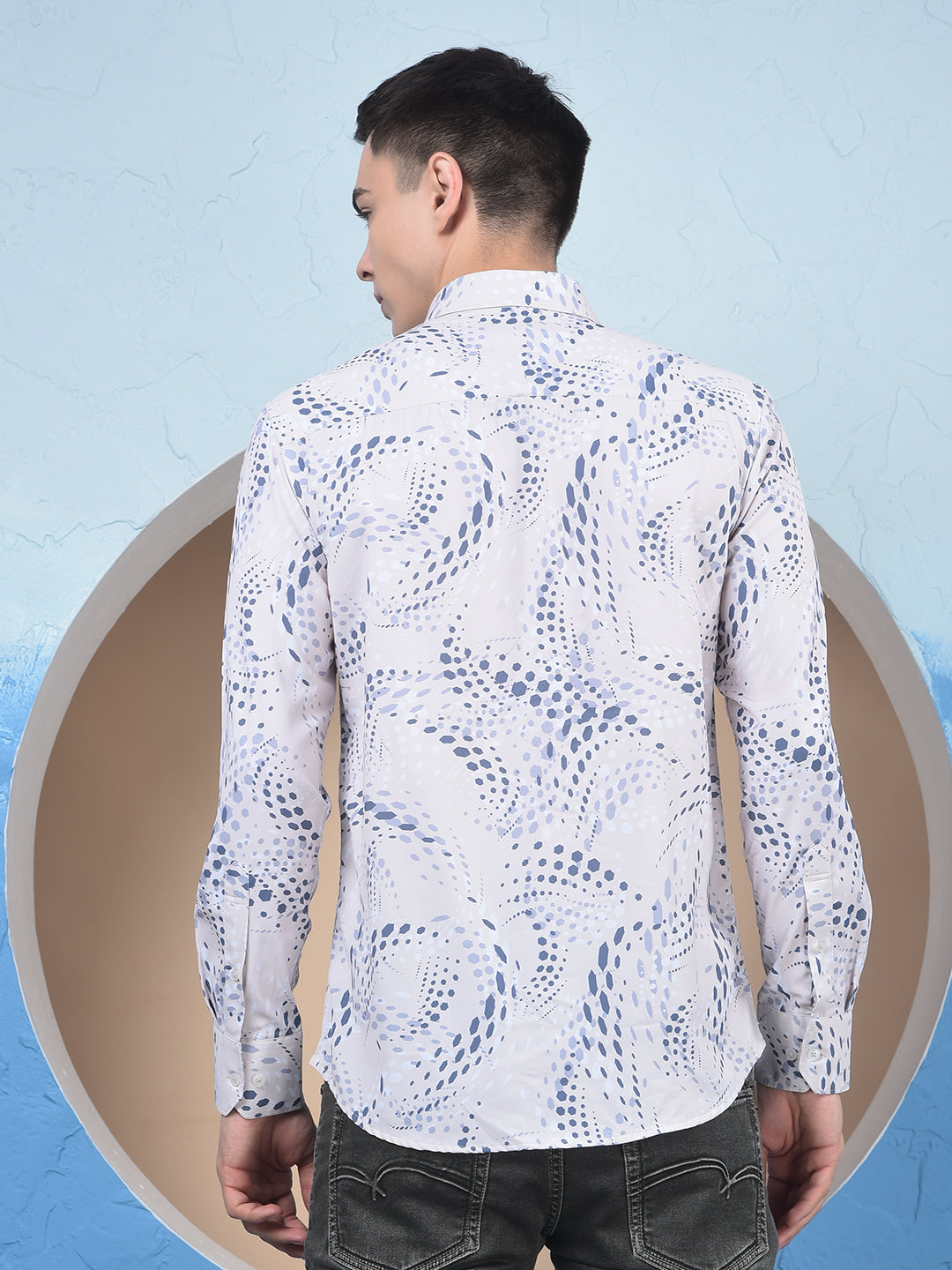 Blue Printed Shirt