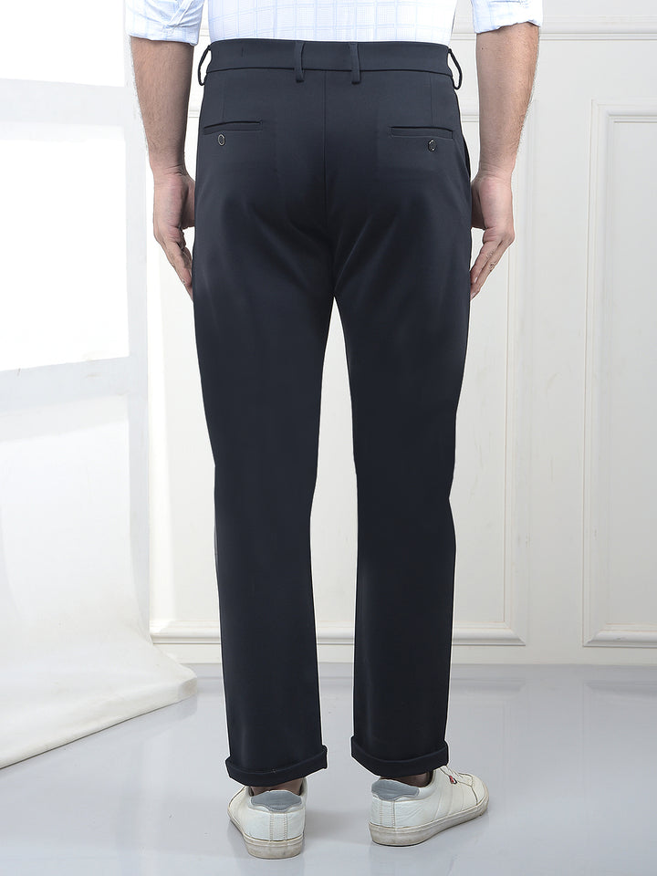 Navy Blue Knitted Trousers