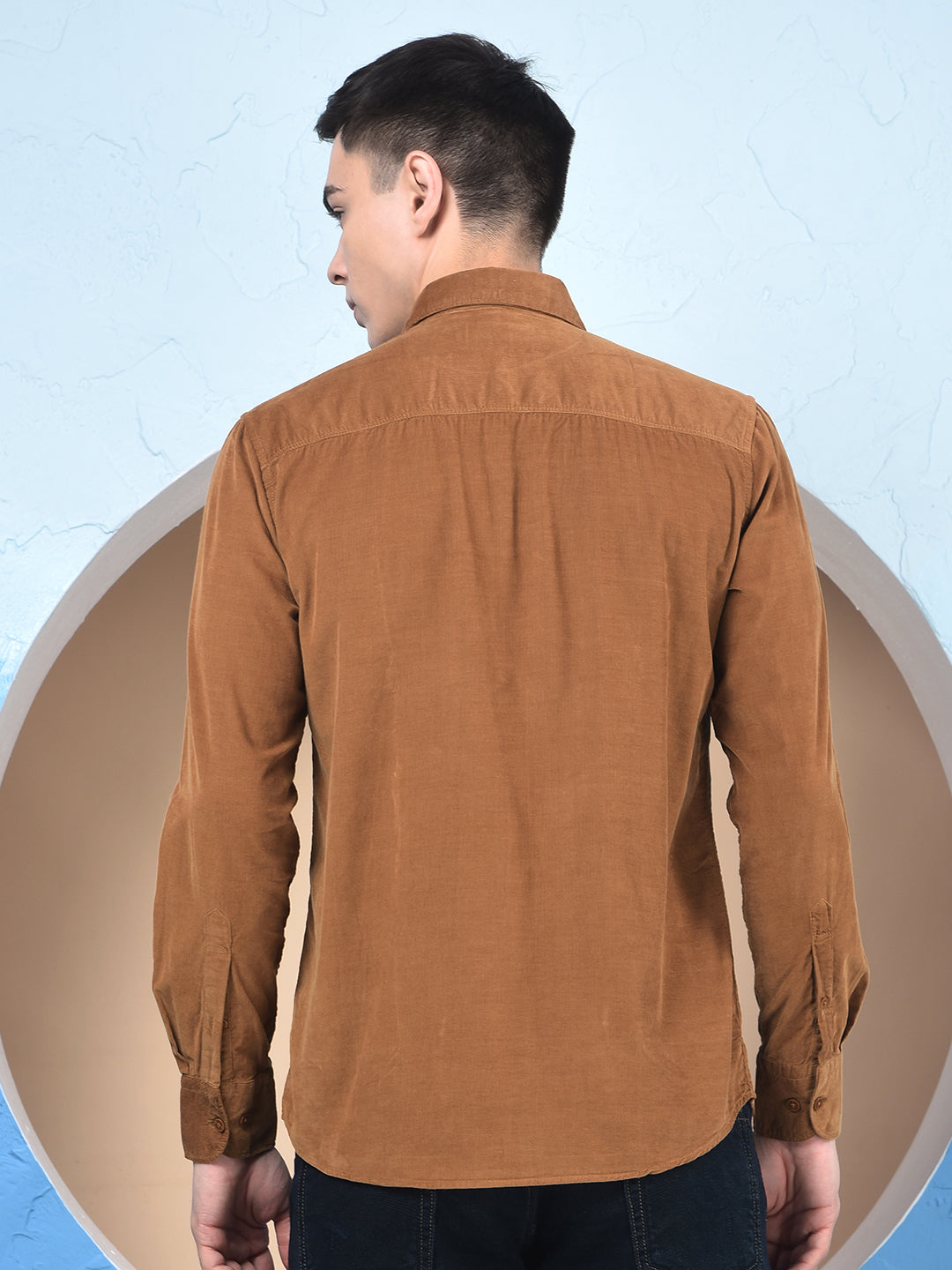 Brown 100% Cotton Corduroy Shirt