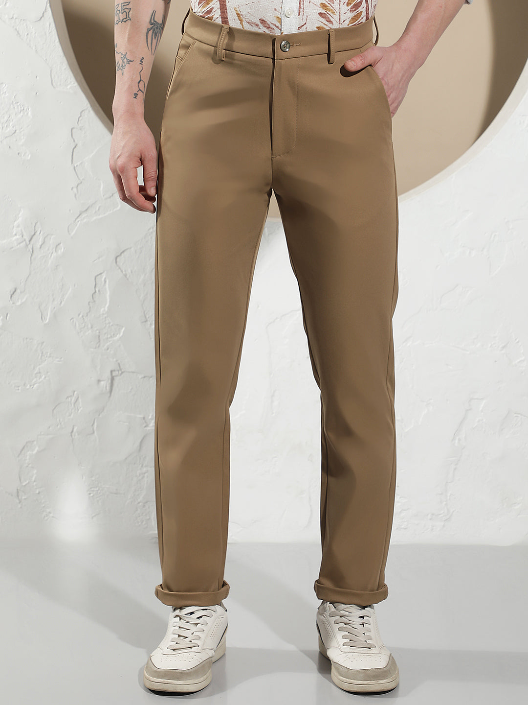 Modern Urban Tan Khaki Trousers