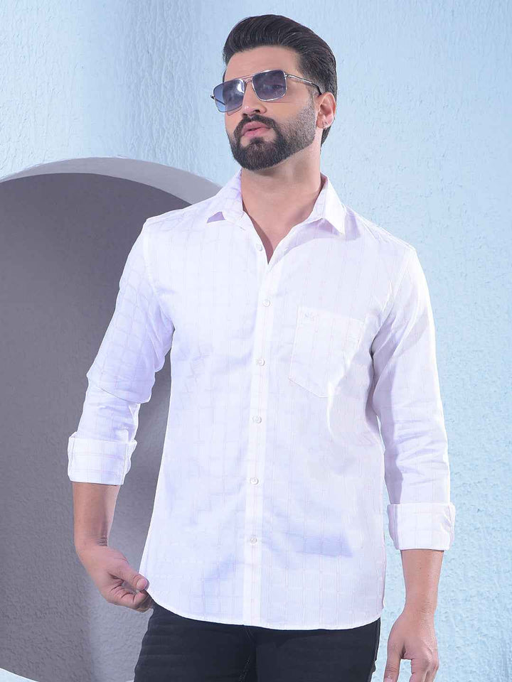 Pink Checked 100% Cotton Shirt