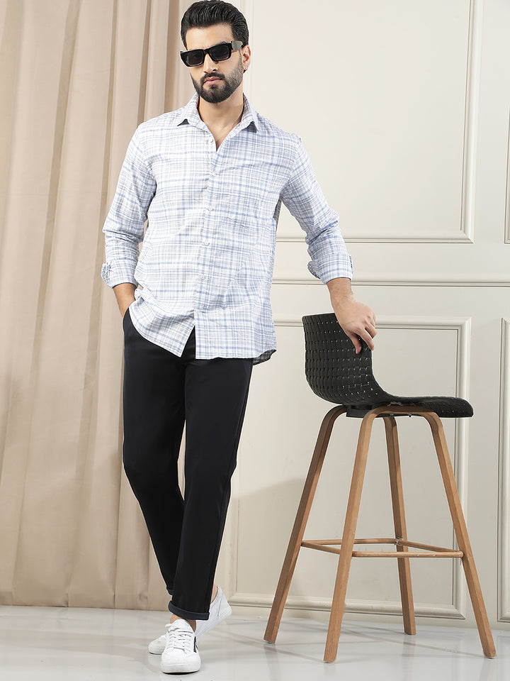 Navy Blue Knitted Trousers
