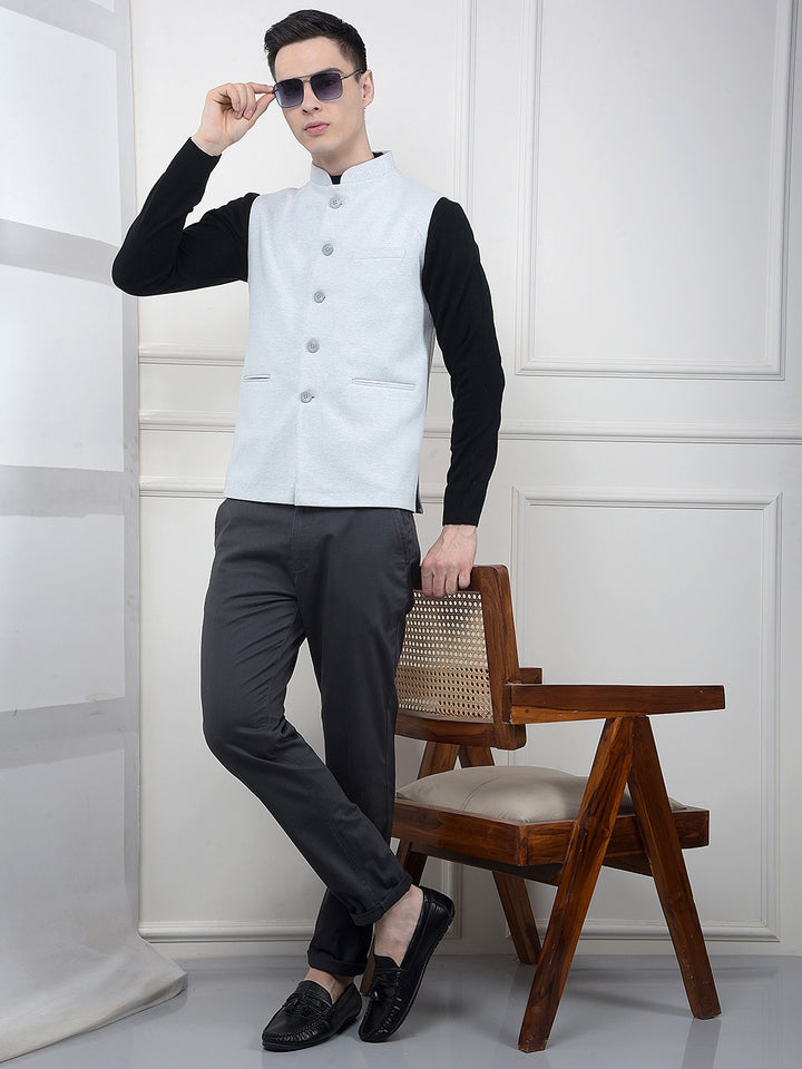 Athleisure Grey Jacquard Waist Coat