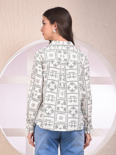 Black Printed 100% Cotton Shirt