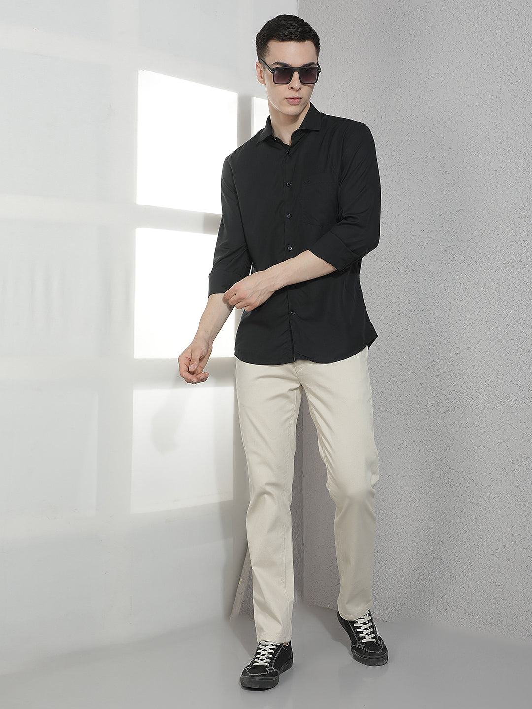 Sharp Jet Black Modal Shirt
