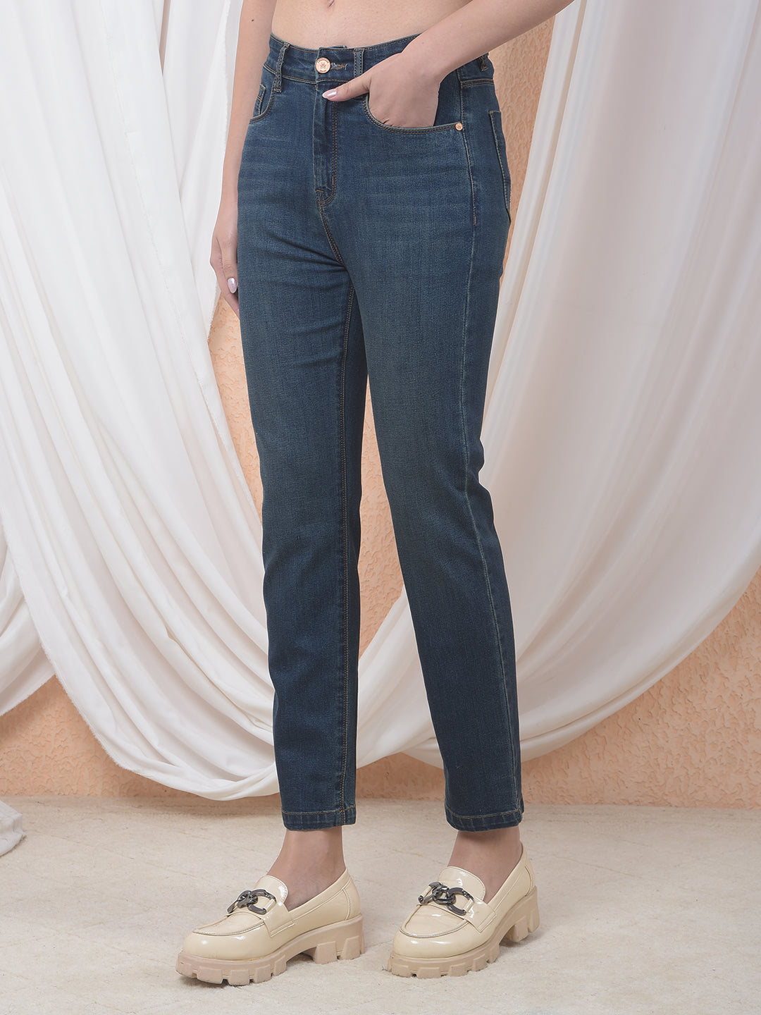 Indigo Blue Straight Jeans