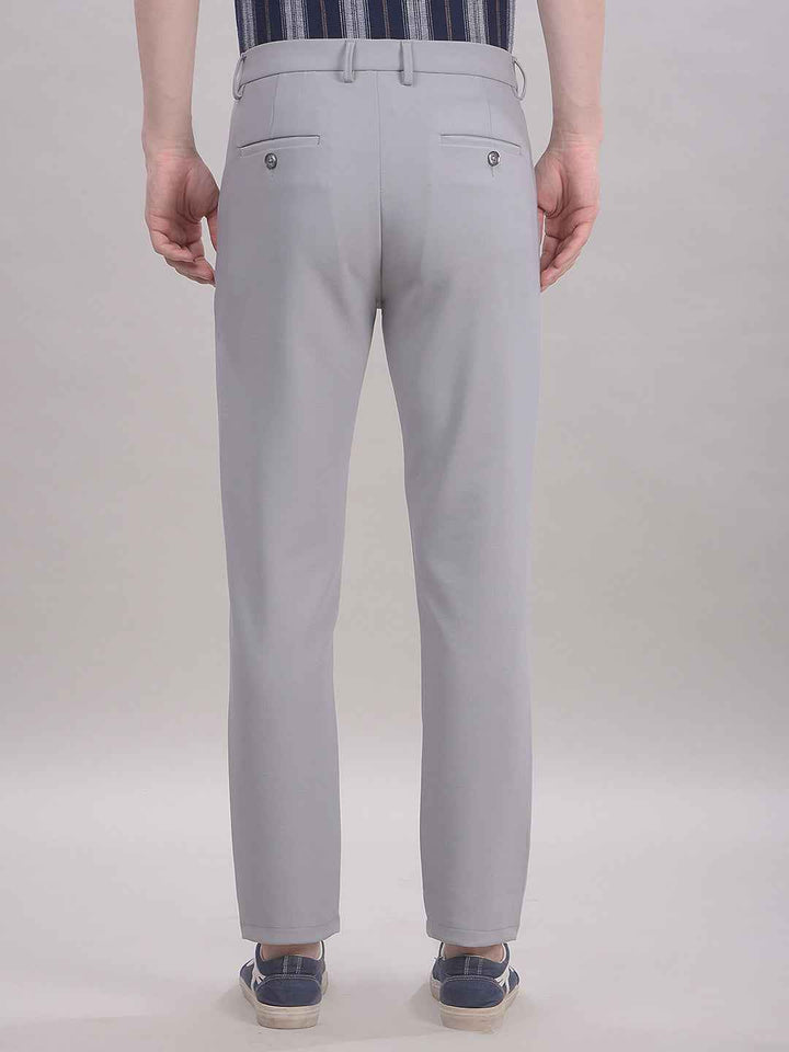 Street Grey Knit Trousers