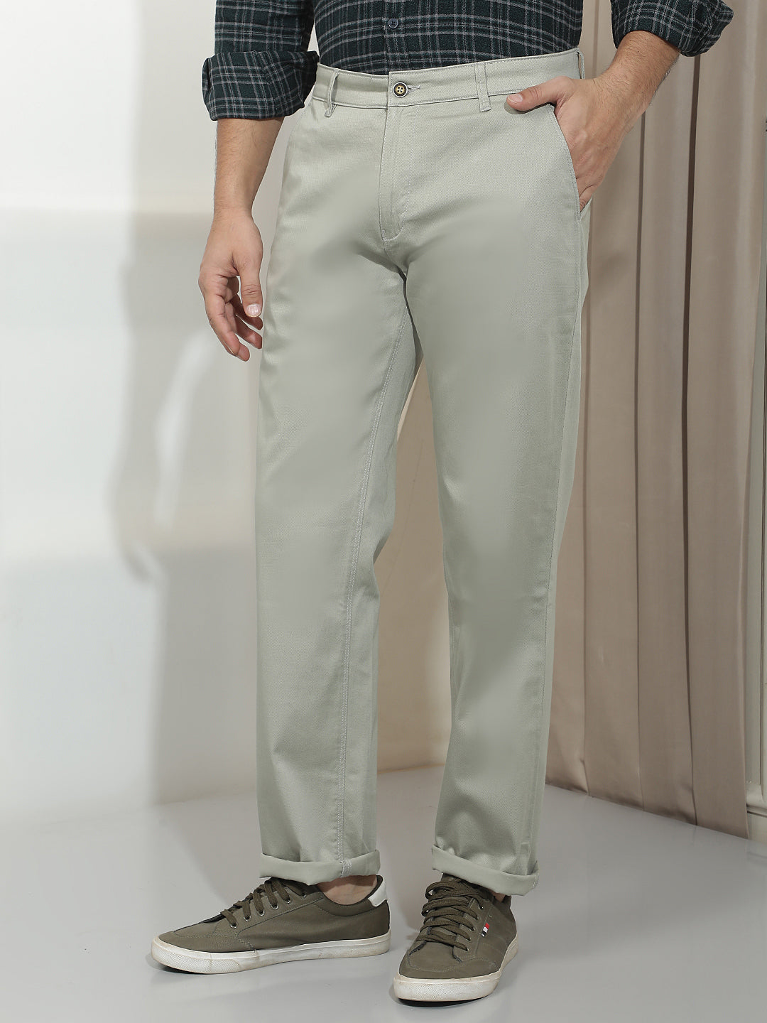 Green Straight Trousers
