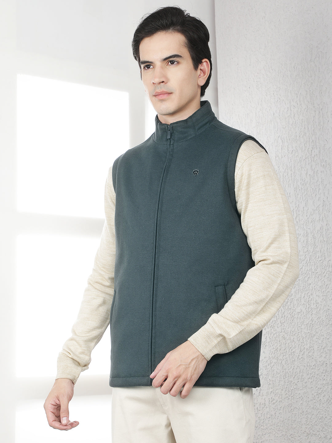 Teal Green Sleeveless Jacket