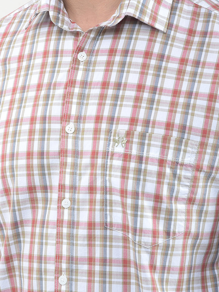 Red Checked 100% Cotton Shirt