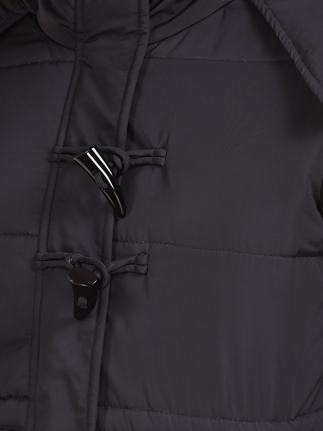 Black Hooded Neck Jacket