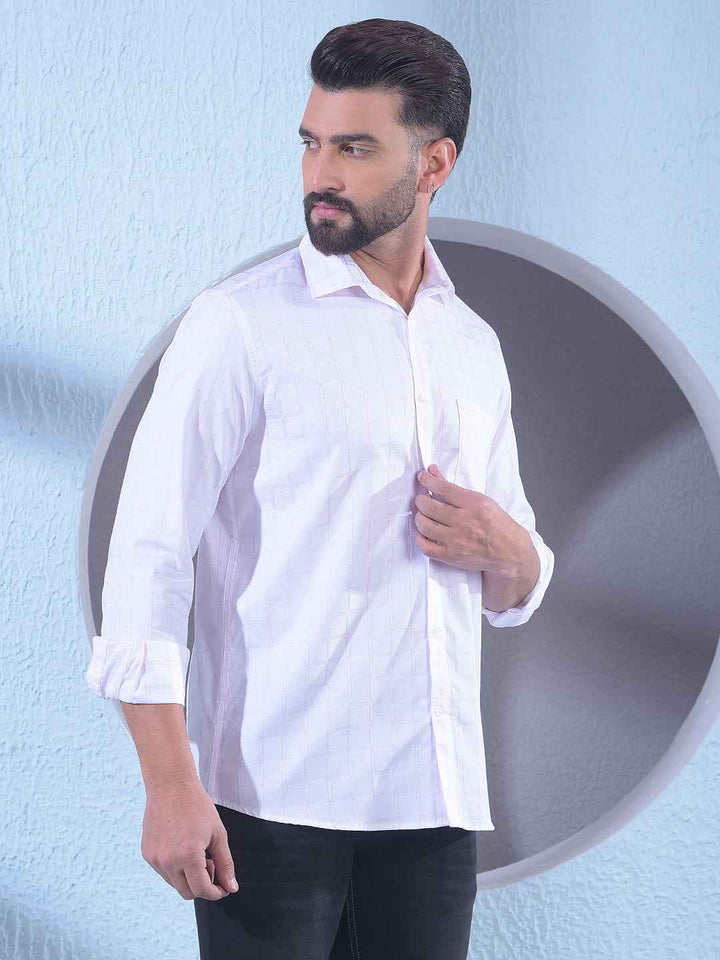 Pink Checked 100% Cotton Shirt