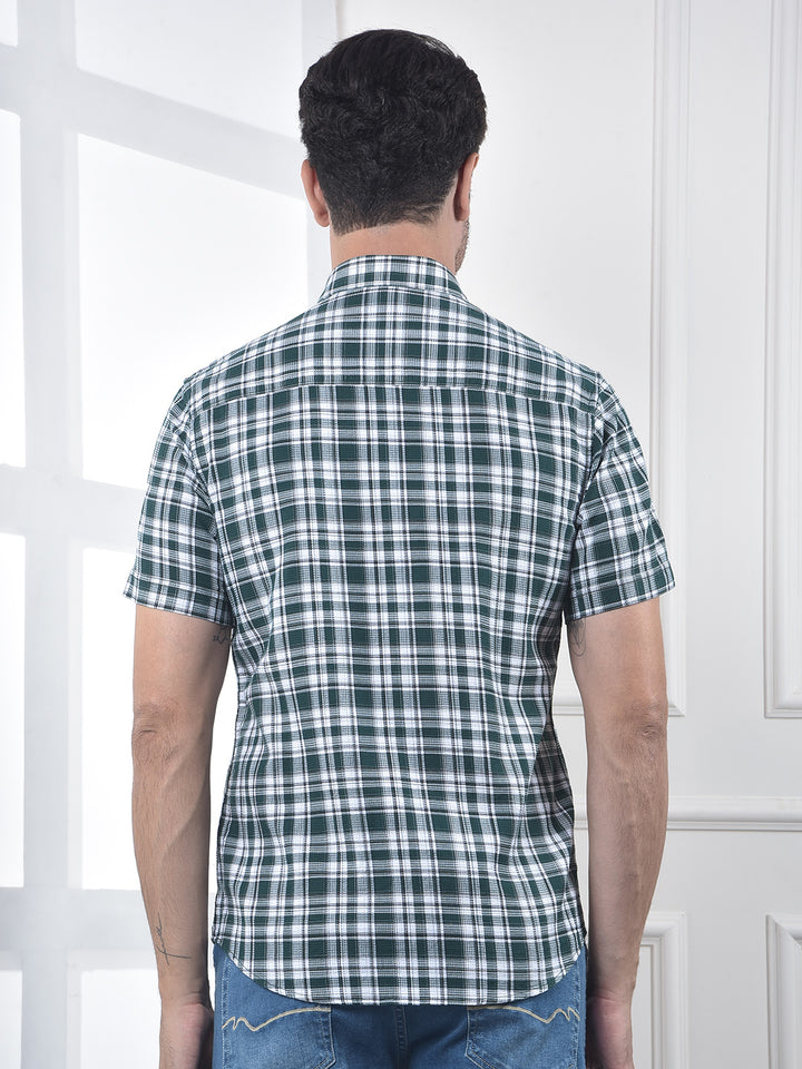 Green Checked 100% Cotton Shirt