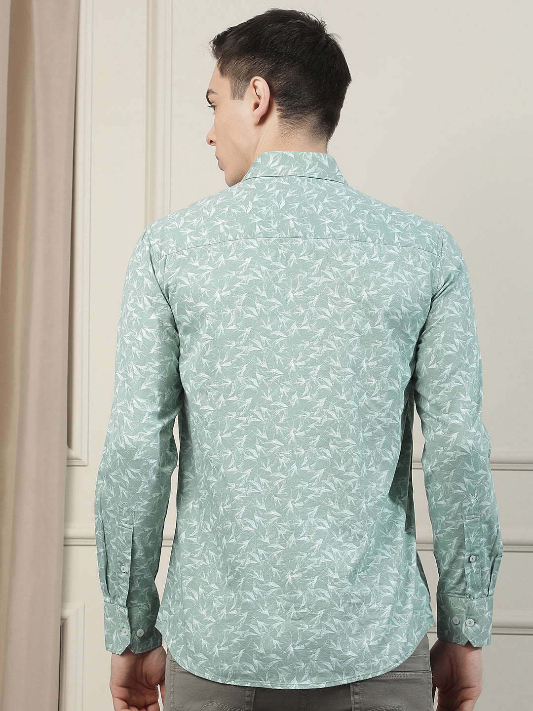 Green Floral Print Shirt