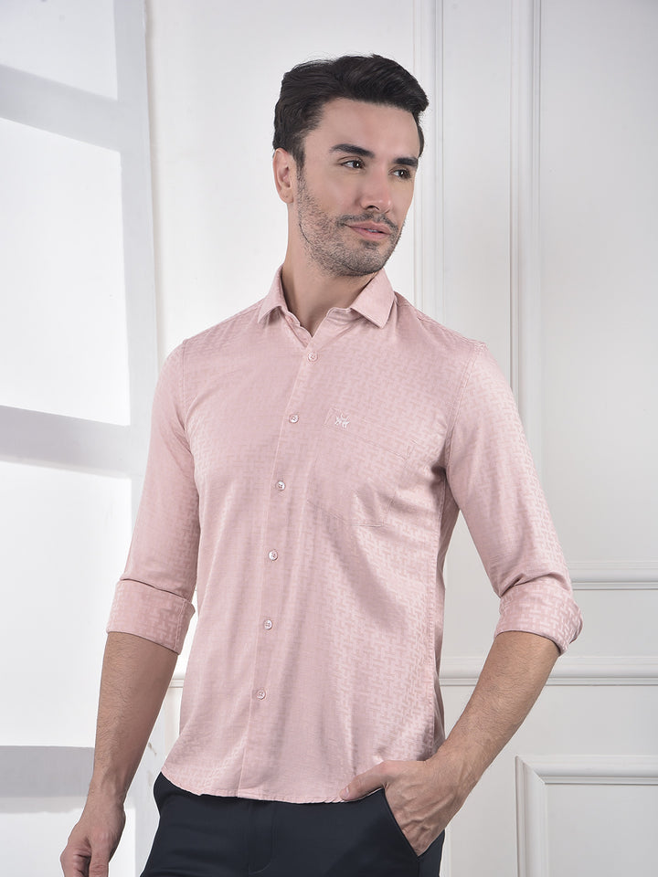Pink Printed 100% Cotton Shirt