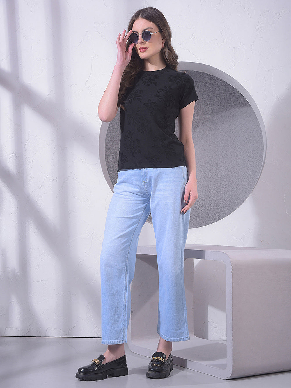 Black Jacquard T-Shirt