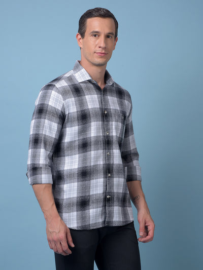 Black Checked 100% Cotton Shirt