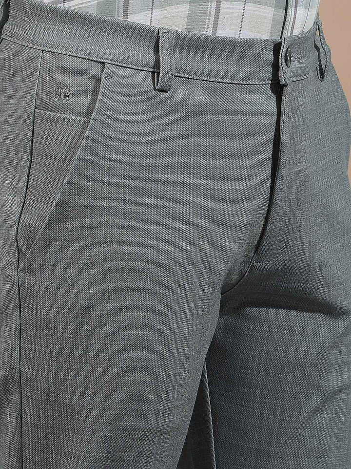 Grey Refined Knitted Style Trousers
