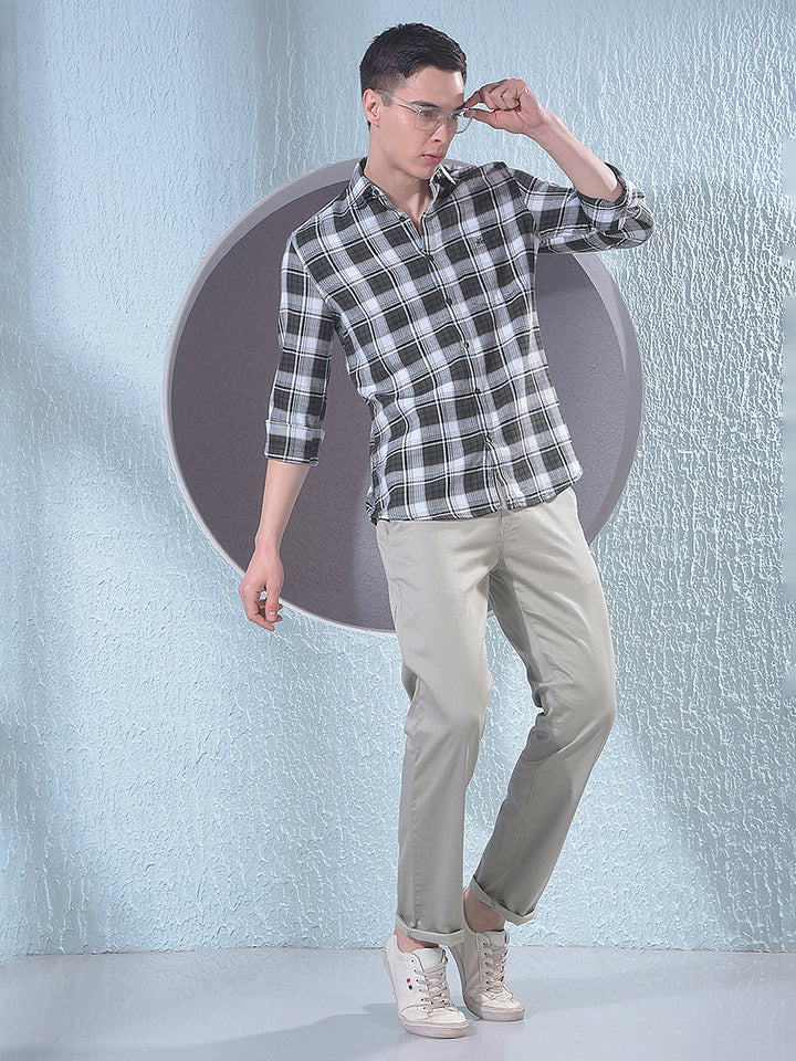 Green Checked 100% Cotton Shirt