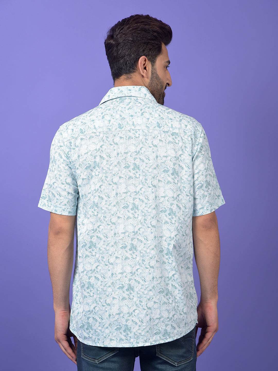 Green Floral Print Shirt