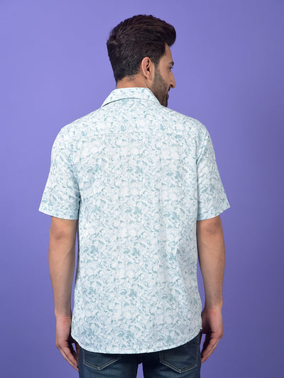 Green Floral Print Shirt