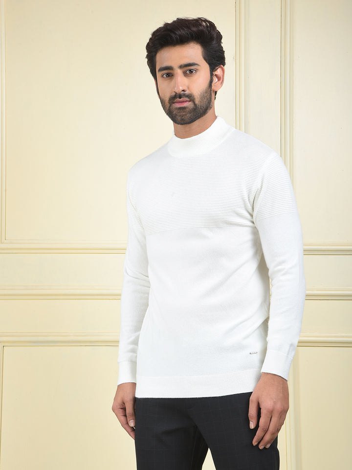 Off White Jacquard Sweater