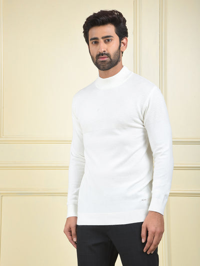 Off White Jacquard Sweater