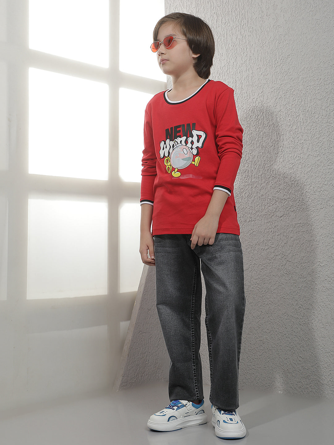 Red Graphic Print 100% Cotton T-Shirt