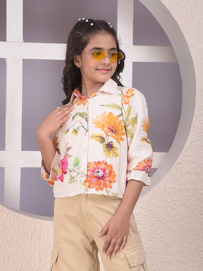 Multi-Color Floral Print Shirt