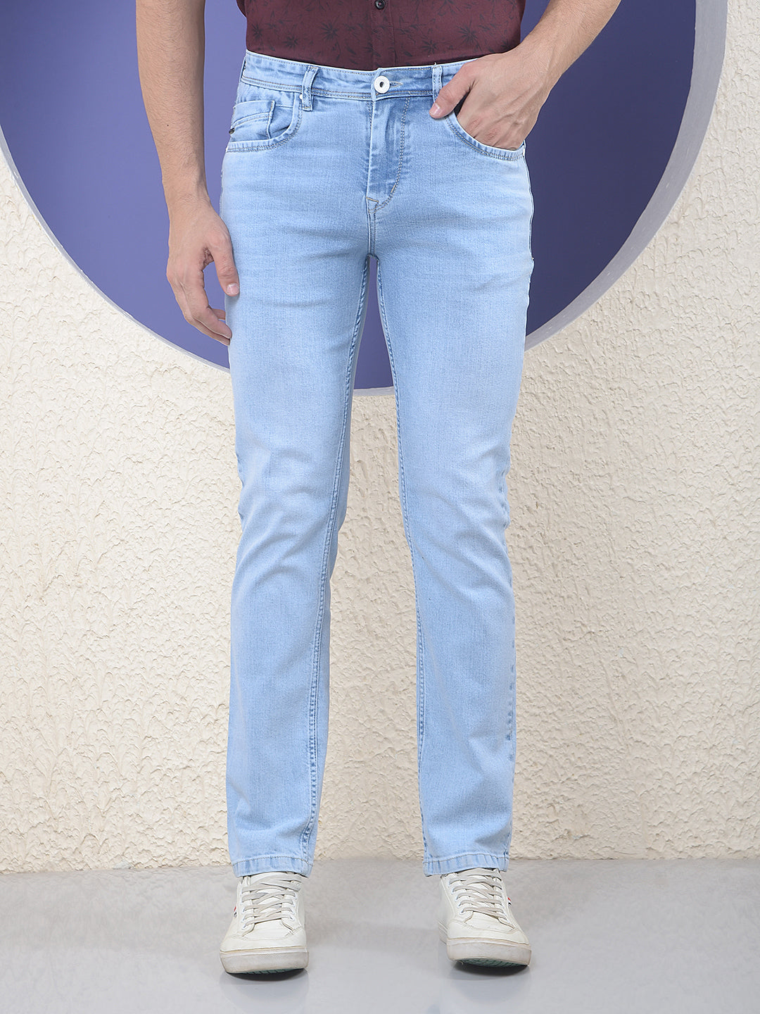 Sky Blue Straight Jeans