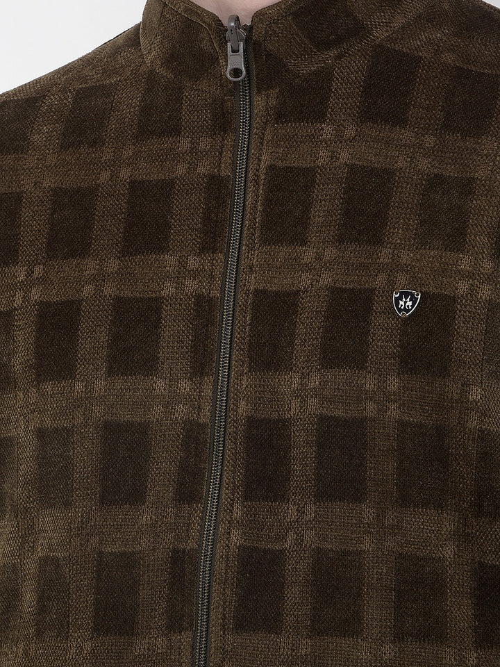 Green Jacquard Reversible Jacket