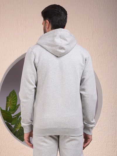 Grey Hooded Neck Sweatshirt