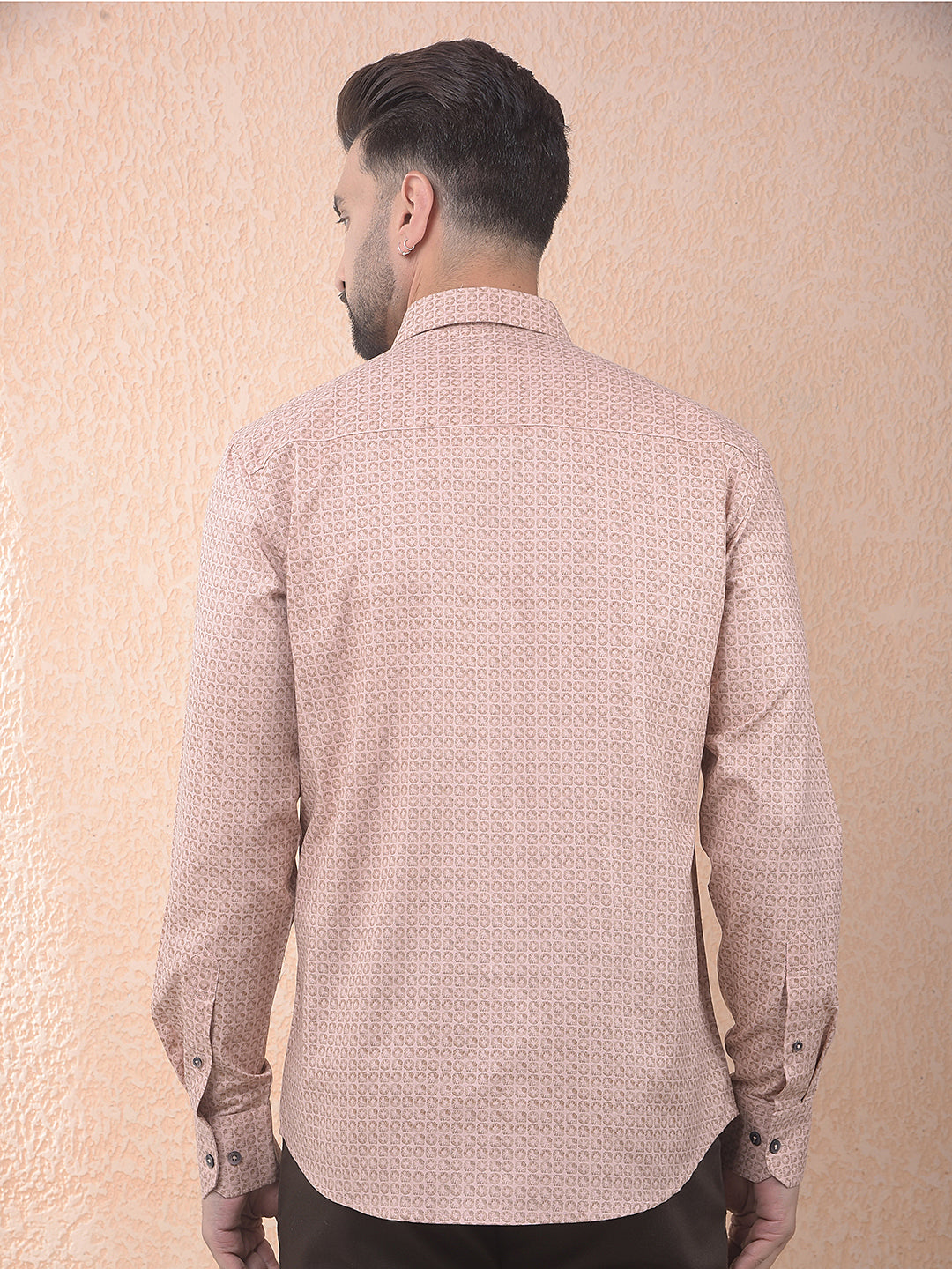 Peach Tone Pattern Shirt