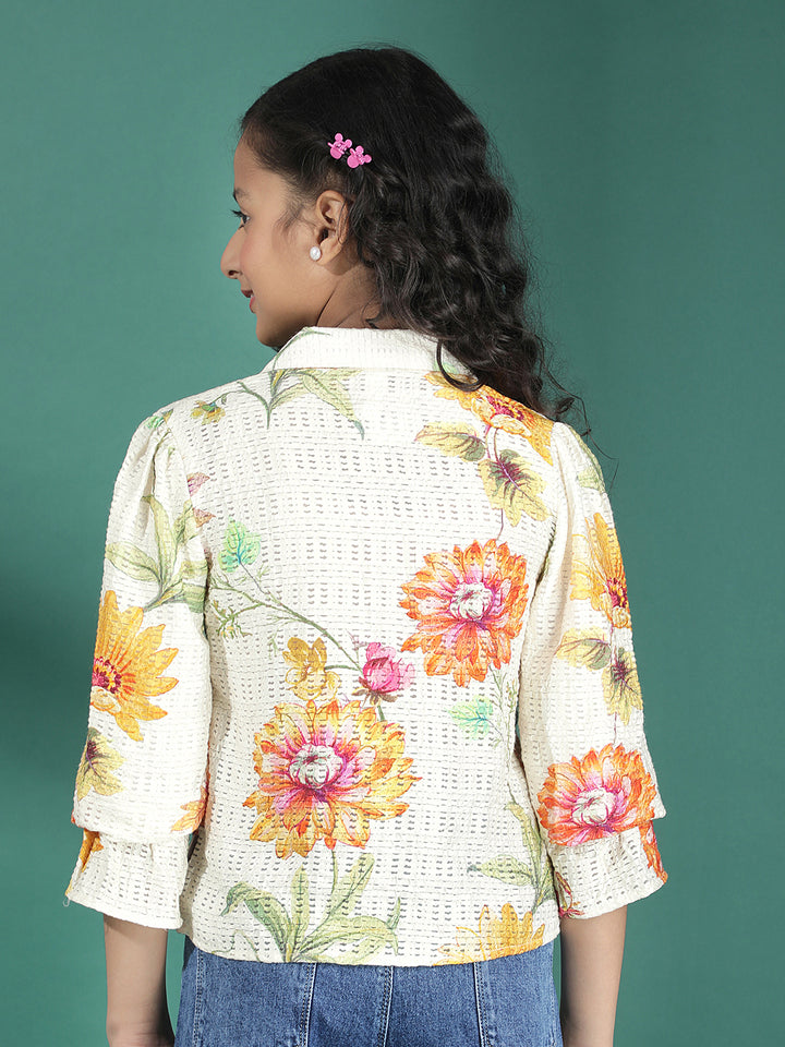 Multi-Color Floral Print Shirt