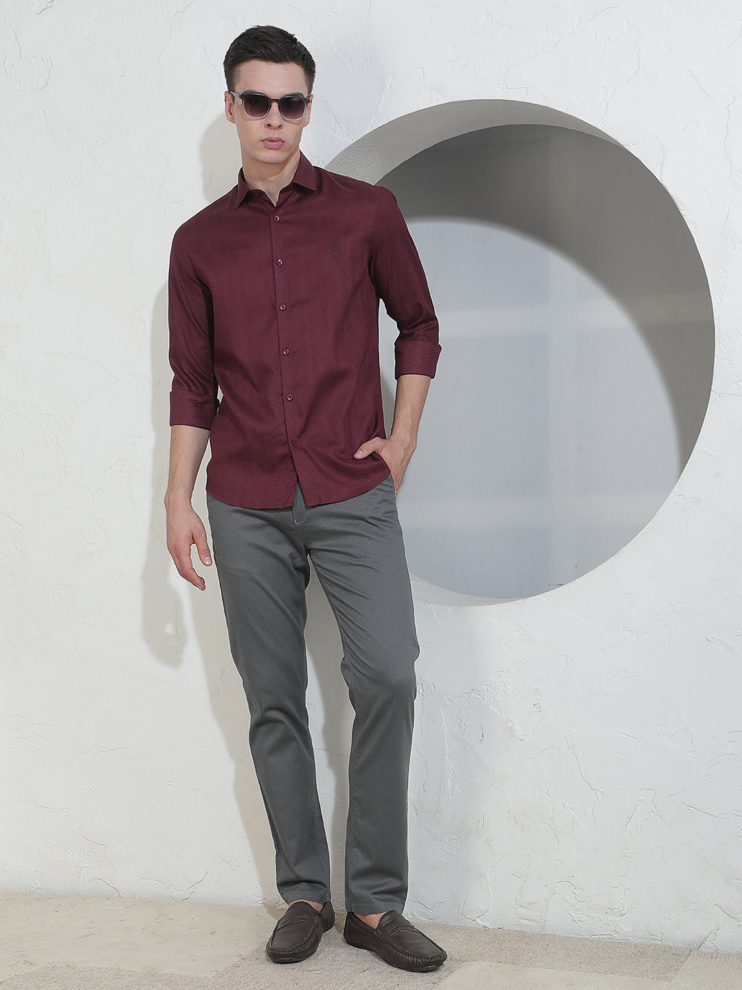 Deep Burgundy Maroon Shirt