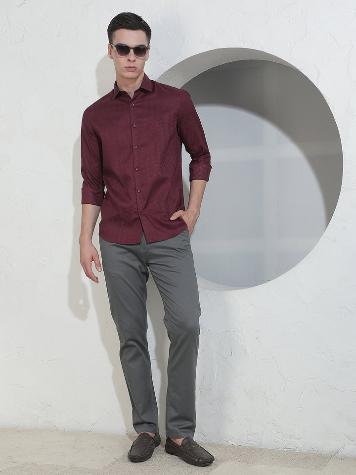 Deep Burgundy Maroon Shirt