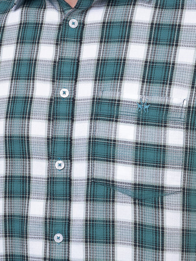 Green Checked 100% Cotton Shirt