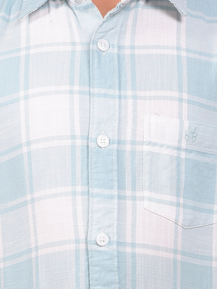 Green Checked 100% Cotton Shirt