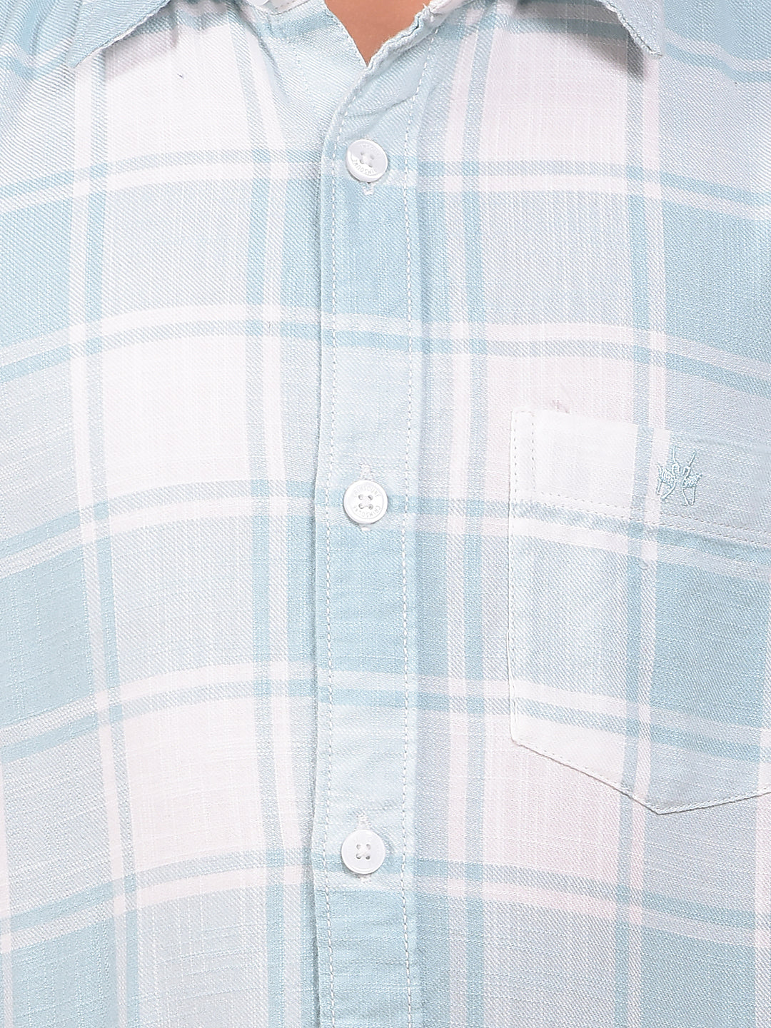 Green Checked 100% Cotton Shirt