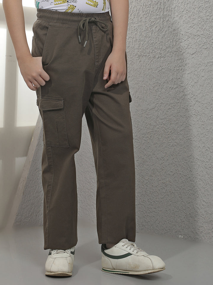 Tailored Walnut Brown Cargo Trackpants