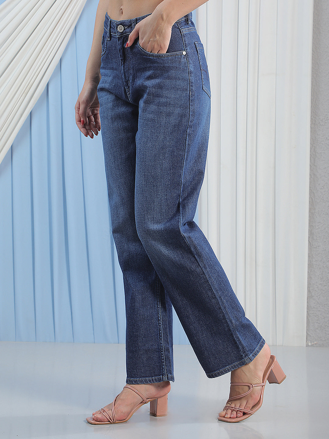 Essential Ocean Blue Straight Jeans