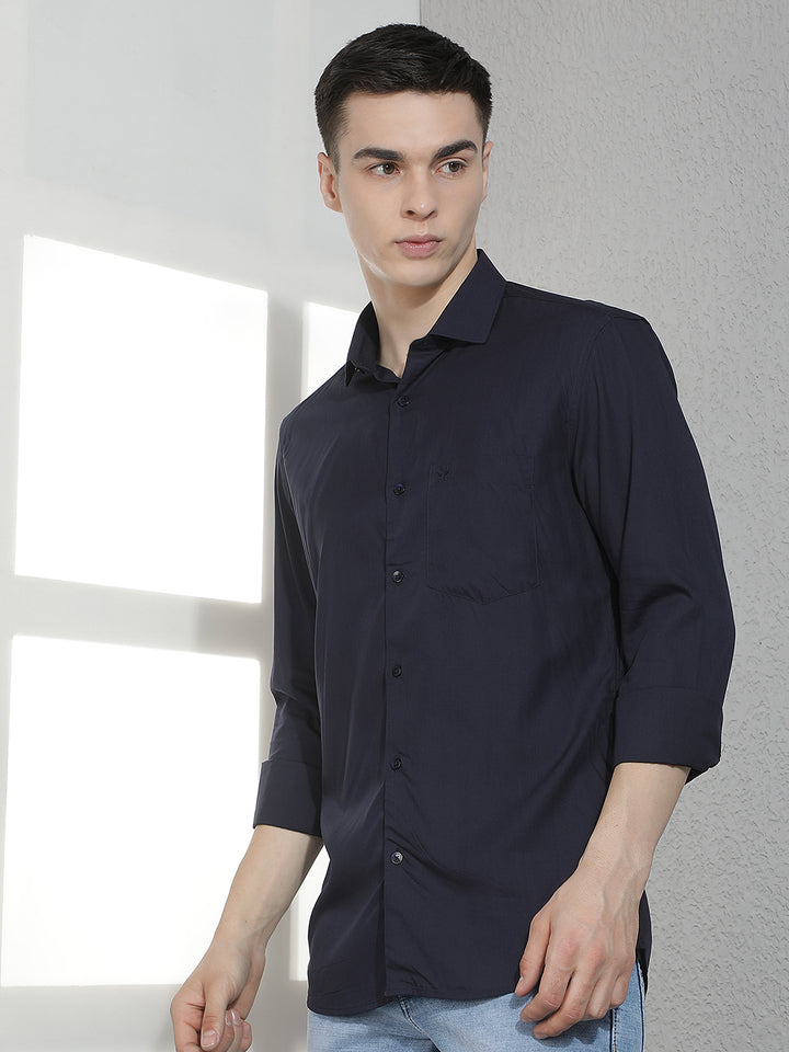 Vogue Deep Navy Modal Shirt