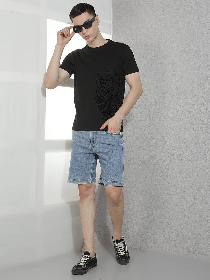 Black Graphic Printed T-Shirt