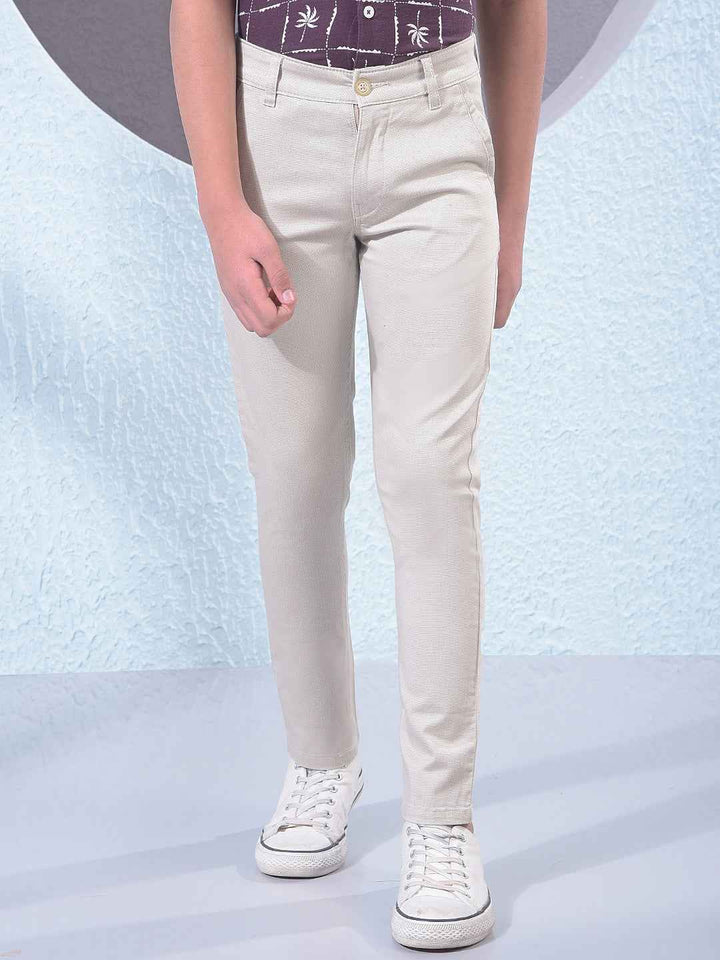 Sand Beige Contemporary Trousers