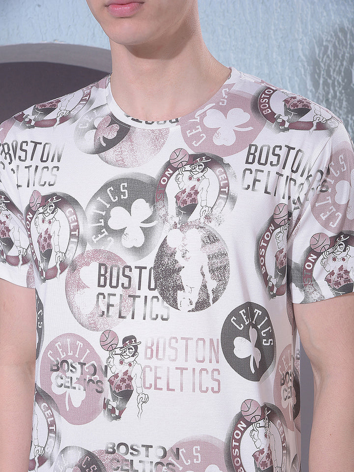 Purple Graphic Print T-Shirt