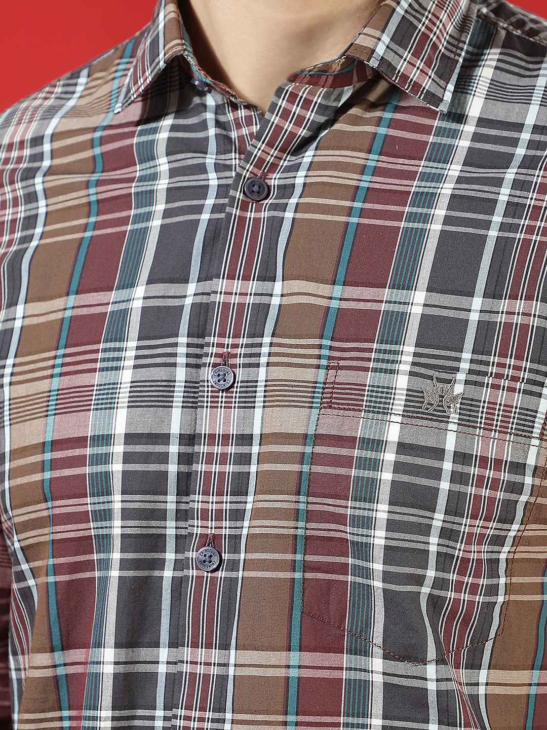 Multi-Color Checked 100% Cotton Shirt