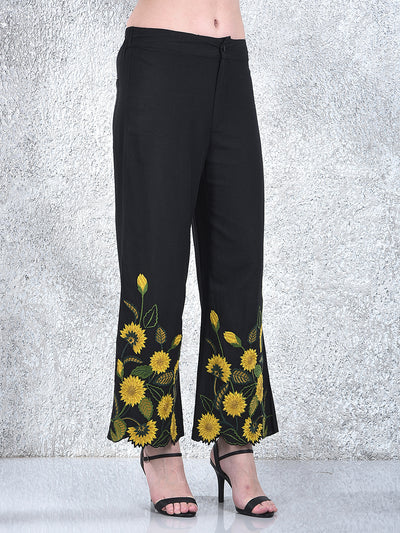 Black Embroidered Co-Ord Set