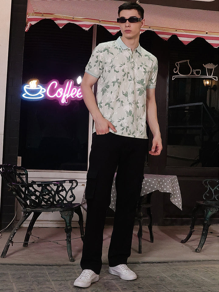 Green Floral Print T-Shirt