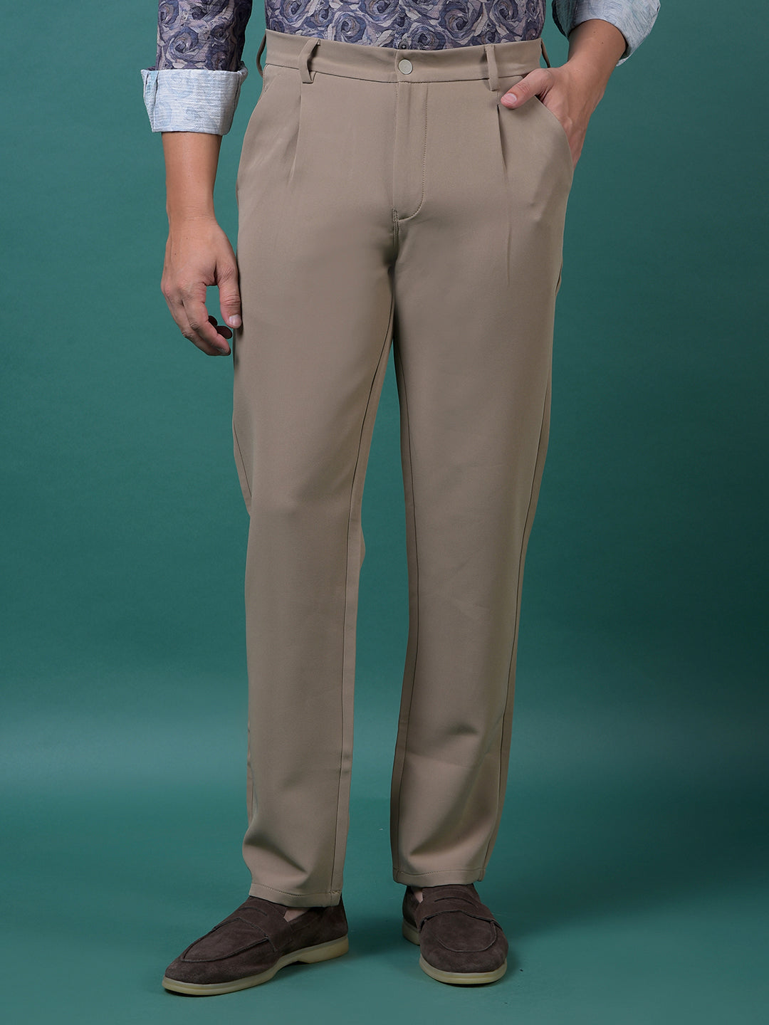 Khaki Korean Fit Trousers
