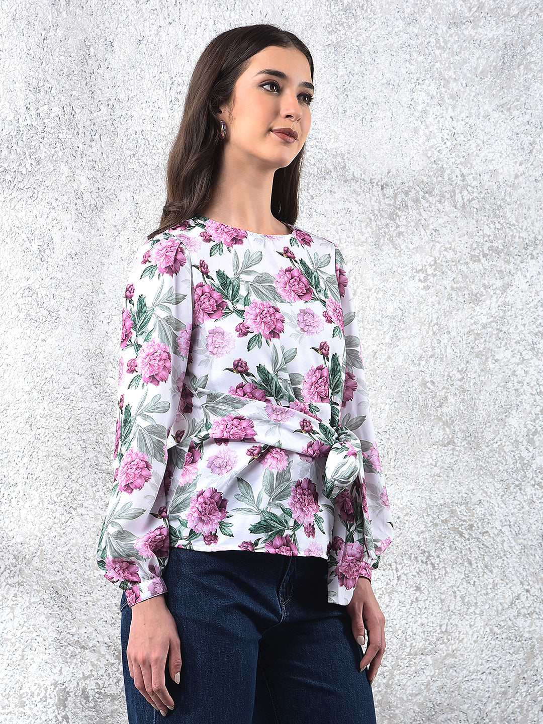 Multi-Color Floral Print Top